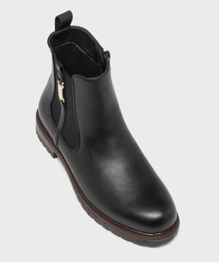Boots avec élastique latéral et semelle crantée femme - LuluCastagnette vue5 - LULUCASTAGNETTE - GEMO