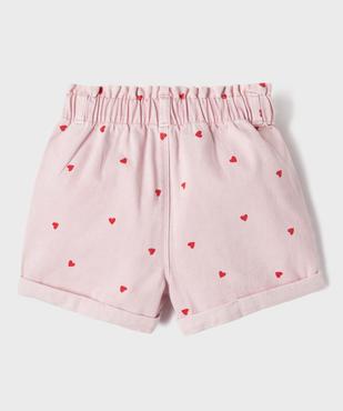 Short ample imprimé avec taille paper bag ajustable fille vue3 - GEMO (ENFANT) - GEMO
