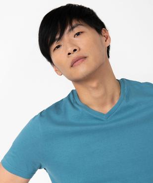 Tee-shirt à manches courtes et col V homme vue2 - GEMO 4G HOMME - GEMO