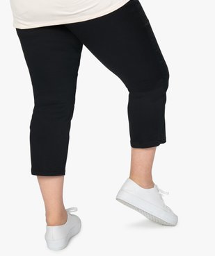 Pantacourt femme grande taille en toile extensible coupe ajustée vue3 - GEMO (G TAILLE) - GEMO