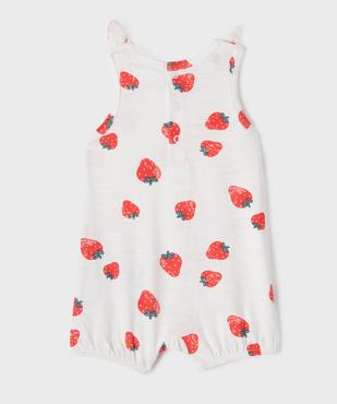 Combishort avec noeuds sur les épaules bébé fille (lot de 2) vue3 - GEMO 4G BEBE - GEMO