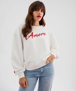 Sweat oversize avec manches froncées femme vue4 - GEMO(FEMME PAP) - GEMO