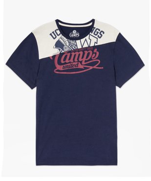 Tee-shirt homme bicolore avec motif sous le col – Camps United vue4 - CAMPS UNITED - GEMO