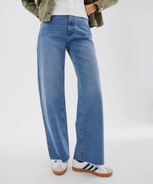 Jean flare taille haute à clous et bords francs femme vue1 - GEMO(FEMME PAP) - GEMO