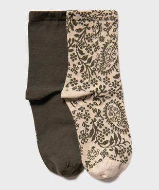 Chaussettes à motifs fleuris femme (lot de 2) vue1 - GEMO(HOMWR FEM) - GEMO