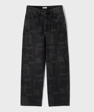 Jean large en denim imprimé délavé garçon vue1 - GEMO 4G GARCON - GEMO