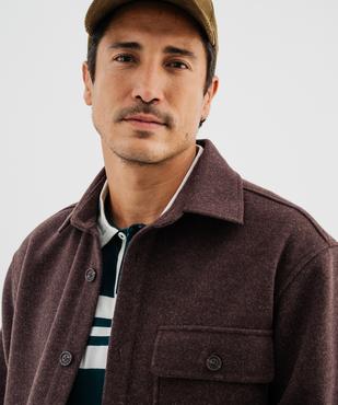 Surchemise en flanelle épaisse et extensible à coupe droite homme vue2 - GEMO (HOMME) - GEMO