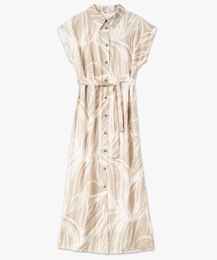 Robe longue imprimée à manches courtes femme vue4 - GEMO(FEMME PAP) - GEMO