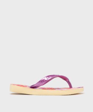 Tongs Kids Flores avec brides dorées fille - Havaianas vue2 - HAVAIANAS - GEMO