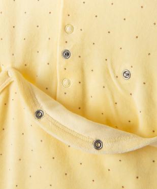 Pyjama dors-bien en velours avec volants sur les épaules bébé fille vue3 - GEMO(BB COUCHE) - GEMO
