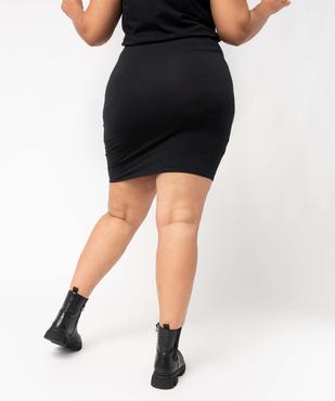 Jupe femme grande taille coupe droite en maille extensible vue3 - GEMO (G TAILLE) - GEMO