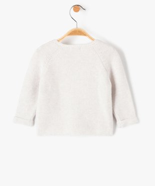 Gilet brassière bébé en maille fantaisie coloris uni vue3 - GEMO(BB COUCHE) - GEMO