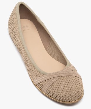 Ballerines en tissu texturé et pailleté femme vue5 - VALENTINA BALDA - GEMO