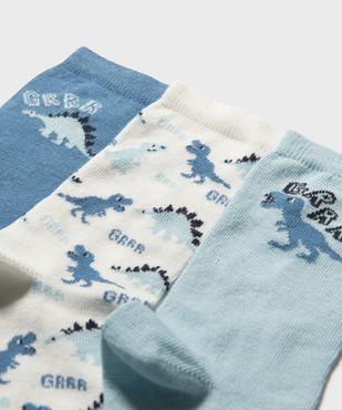 Chaussettes à motifs dinosaures garçon (lot de 3) vue2 - GEMO 4G GARCON - GEMO