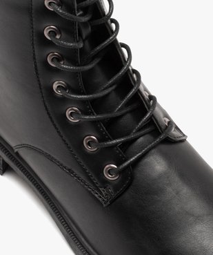 Boots femme unies style rangers à zip vue6 - GEMO (CASUAL) - GEMO