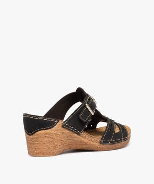 Mules femme confort compensées ornées de strass vue4 - GEMO (CONFORT) - GEMO