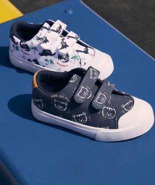 Tennis bébé garçon en toile imprimée dinosaures vue6 - GEMO 4G BEBE - GEMO
