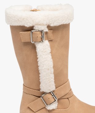 Bottes fille unies à bordures en sherpa vue6 - GEMO (ENFANT) - GEMO