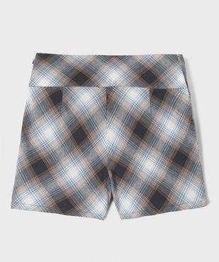 Jupe-short courte et plissée à carreaux fille vue4 - GEMO (JUNIOR) - GEMO