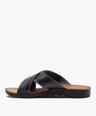 Mules homme confort à brides croisées vue3 - GEMO (CASUAL) - GEMO