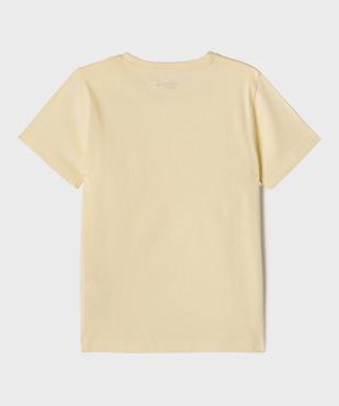 Tee-shirt à manches courtes en coton uni garçon vue3 - GEMO 4G GARCON - GEMO