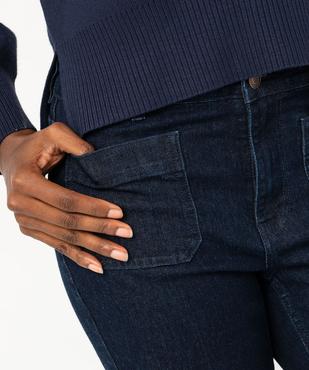 Jean flare taille haute en denim extensible femme vue5 - GEMO(FEMME PAP) - GEMO