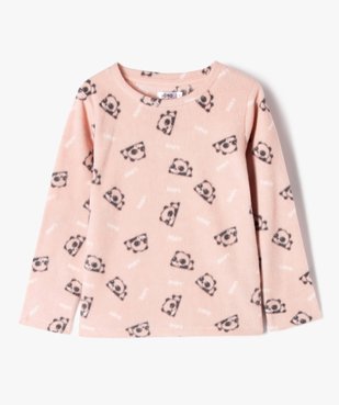 Pyjama 2 pièces en polaire imprimée fille vue2 - GEMO (ENFANT) - GEMO