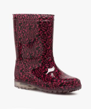 Bottes de pluie fille imprimées à semelle lumineuse vue2 - GEMO (ENFANT) - GEMO