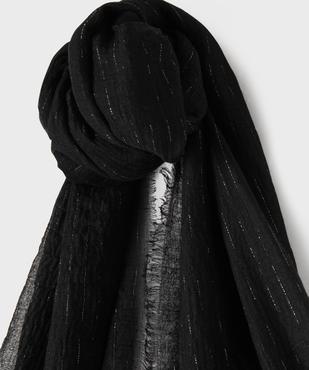 Foulard en maille gaufrée et pailletée femme vue2 - GEMO 4G FEMME - GEMO