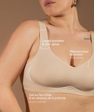 Soutien-gorge triangle en microfibre avec mousses amovibles femme vue4 - GEMO(HOMWR FEM) - GEMO