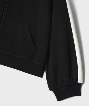 Sweat à capuche et fermeture zippée fille vue2 - GEMO 4G FILLE - GEMO