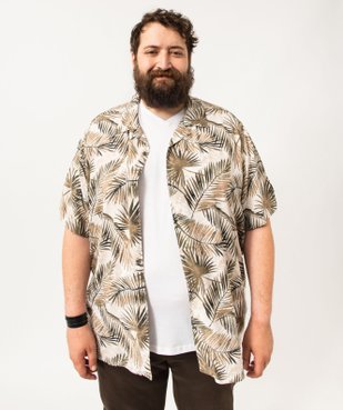 Chemise homme à manches courtes tropical en viscose fluide imprimée  vue6 - GEMO 4G HOMME - GEMO