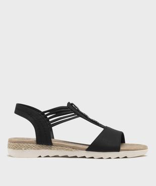 Sandales à petit talon compensé et brides élastiques femme - Emilia Rosa vue7 - EMILIA ROSA - GEMO