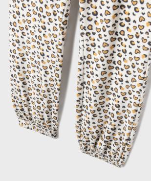 Pyjama en velours à motif léopard fille vue3 - GEMO 4G FILLE - GEMO