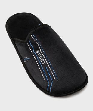 Chaussons mules en velours inscription sport homme vue5 - GEMO(HOMWR HOM) - GEMO