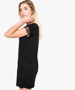 Chemise de nuit manches courtes vue3 - GEMO(HOMWR FEM) - GEMO
