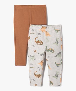 Legging en maille à taille élastiquée (lot de 2) bébé garçon  vue1 - GEMO(BEBE DEBT) - GEMO