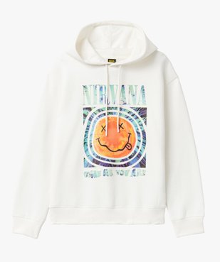 Sweat à capuche avec motif XXL homme - Nirvana vue4 - NIRVANA - GEMO