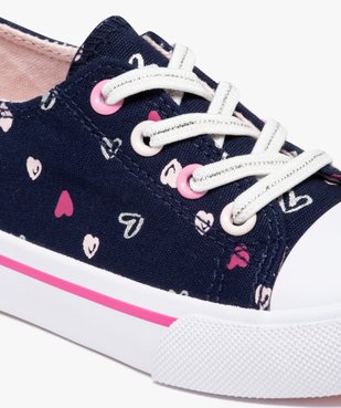 Tennis fille en toile imprimée fermeture lacets élastiques vue6 - GEMO 4G FILLE - GEMO