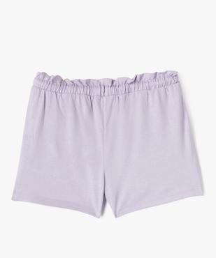 Short en maille avec ceinture élastique ajustable fille vue3 - GEMO 4G FILLE - GEMO