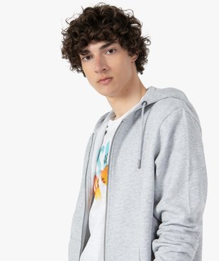 Sweat zippé à capuche homme vue2 - GEMO (HOMME) - GEMO