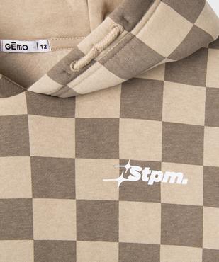Sweat à capuche imprimé intérieur molletonné garçon vue2 - GEMO (JUNIOR) - GEMO