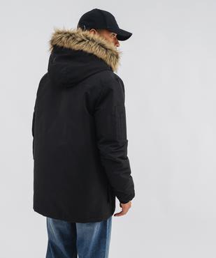 Doudoune matelassée déperlante avec capuche bordée de fourrure imitation homme vue3 - GEMO (HOMME) - GEMO