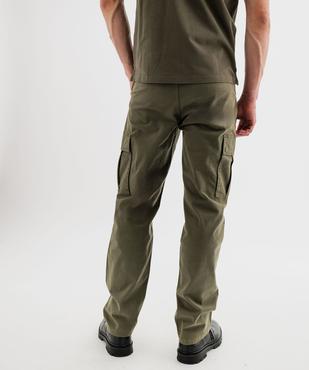 Pantalon cargo regular en coton stretch homme vue3 - GEMO (HOMME) - GEMO