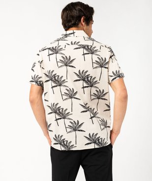 Chemise à manches courtes en coton léger et col cubain homme vue6 - GEMO (HOMME) - GEMO