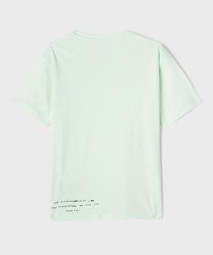 Tee-shirt manches courtes avec inscription poitrine garçon vue3 - GEMO (JUNIOR) - GEMO