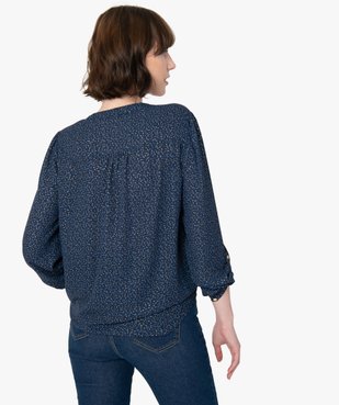 Blouse femme imprimée avec manches retroussables vue3 - GEMO(FEMME PAP) - GEMO