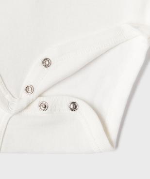 Body manches longues en coton uni bébé (lot de 3) vue4 - GEMO 4G BEBE - GEMO