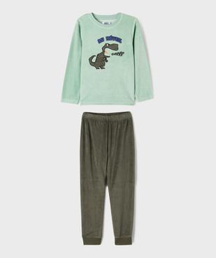 Pyjama en velours 2 pièces motif dinosaure garçon vue1 - GEMO (ENFANT) - GEMO