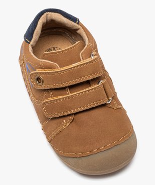 Chaussures premiers pas en cuir souple à double scratch bébé garçon - Alma vue5 - ALMA - GEMO